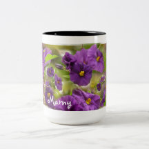 Purple Flower Coffee Cup Coffee Mug