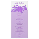Purple Flower Custom Menu Cards Rack Cards