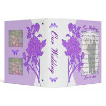 Purple Flower Custom Photo Album Binders