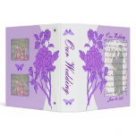 Purple Flower Custom Photo Album Binders
