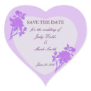 Purple Flower Custom Save The Date Stickers