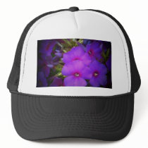 Purple Flower Design hats