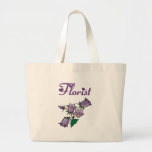 Purple Flower Florist Tote Bag
