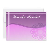 Purple Flower Invitation