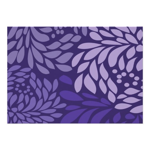 Purple flower invitation