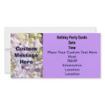 Purple  Flower Invitation Cards Hydrangea Floral Customized Photo Card
