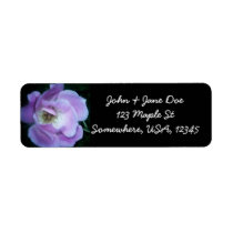 Purple Flower Return Address Labels
