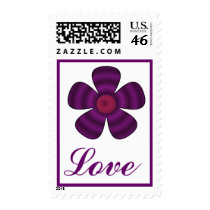 purple flower Love postage by DonnaGrayson purple flower Love postage
