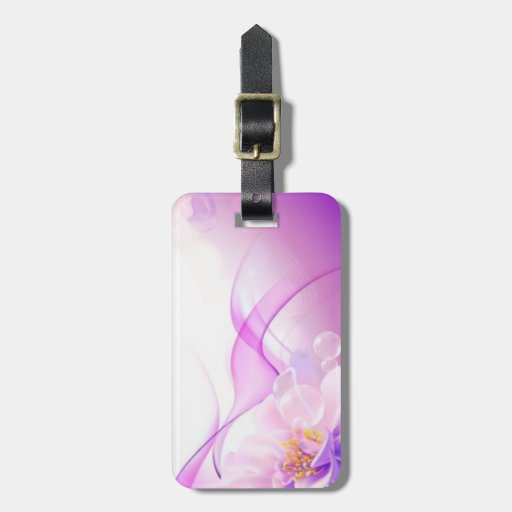 Purple Flower Luggage Tag