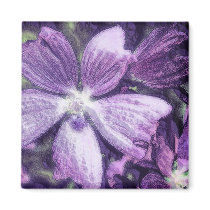 Purple Flower Magnet by sruhs Purple Flower Magnet