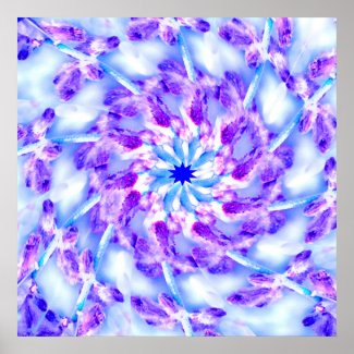 Purple Flower Mandala Print