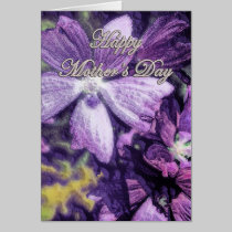 Purple Flower Mother's Day Card cards