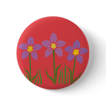Purple Flower Patch buttons by JaZilla Purple Flower Patch buttons