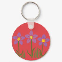 Purple Flower Patch keychains