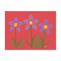 Purple Flower Patch postcards