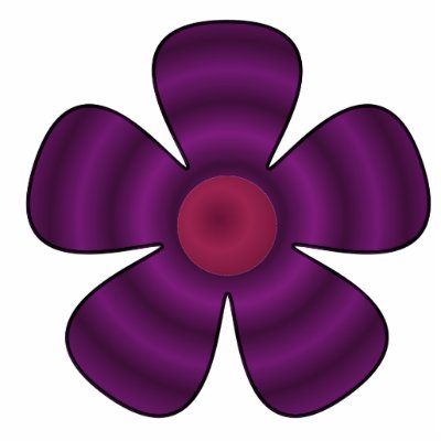 purple flower acrylic cut out