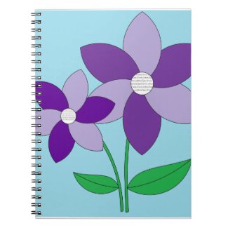Purple Flower Picture Notebook