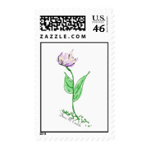 Purple Flower Postage Stamp