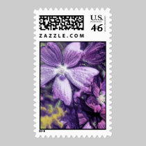 Purple Flower Postage Stamp stamps