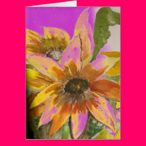 purple flower power cards