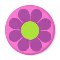 Purple Flower Power Magnet