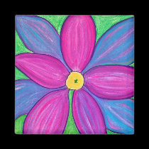 Purple Flower Power magnets