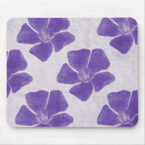 Purple Flower Print Mousepad mousepads