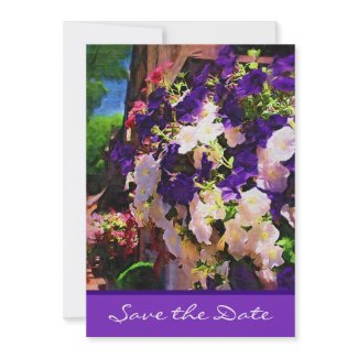 Save the Date Cards floral purple