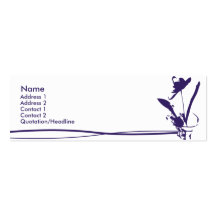 Purple Flower - Skinny Business Card