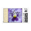 Purple flower stamps