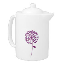 Purple Flower Teapot