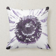 Purple Flower Throw Pillow