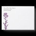 Purple Flower  Wedding Envelopes
