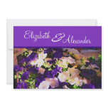 Purple Flower Wedding Invitations