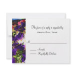 Purple Flower Wedding Response Card Personalized Invites