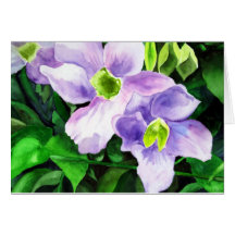 Purple Flowers3 Greeting Cards