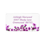 Purple Flowers 2 Address Label