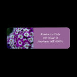 Purple Flowers Address Labels labels