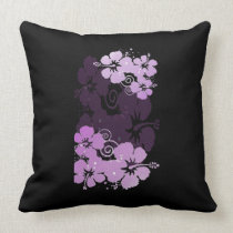 Purple Flowers Throw Pillow