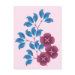 Purple Flowers and Blue Leaves postcard
