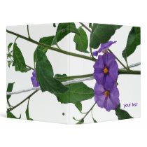 purple flowers binders