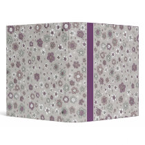 Purple Flowers binders by Krissy_B Purple Flowers binders