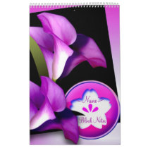 Purple Flowers Block Notes calendars