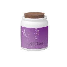 Purple Flowers & Butterfly Candy Jar