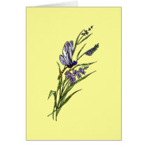 Purple Flowers Greeting Cards