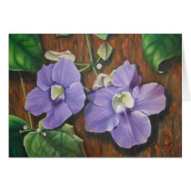 purple flowers cards