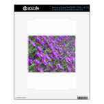 Purple flowers decal for NOOK
