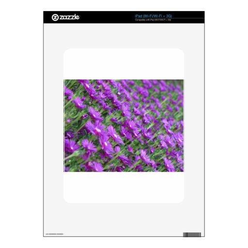 Purple flowers decals for the iPad