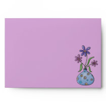 'Purple Flowers' Envelope