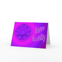 purple flowers happy birthday cards